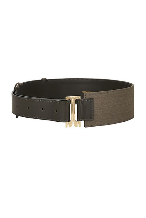 Victoria Beckham Wide Tuxedo Belt in Sage - Green. 70 also in