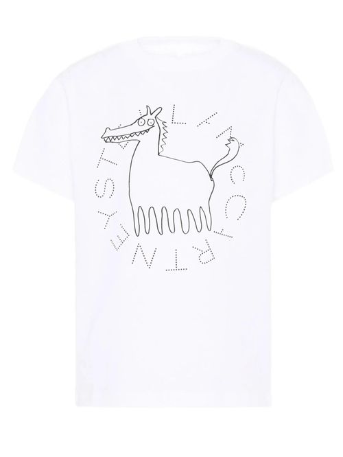 Boys White Graphic T-Shirt