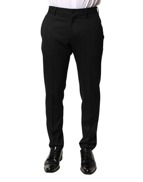 Wool Dress Trousers — Black