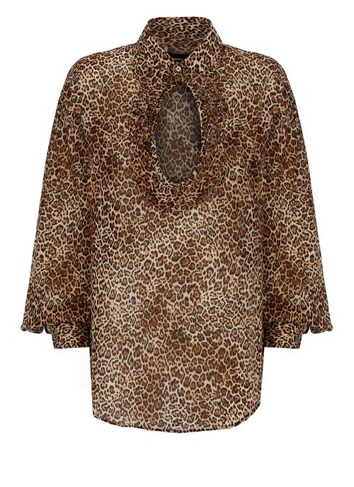 Animalier Blouse With Cut-out