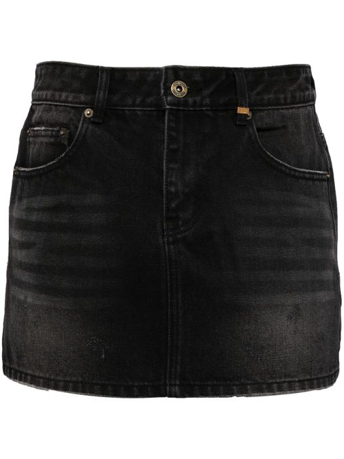 Cotton A-line skirt - Black
