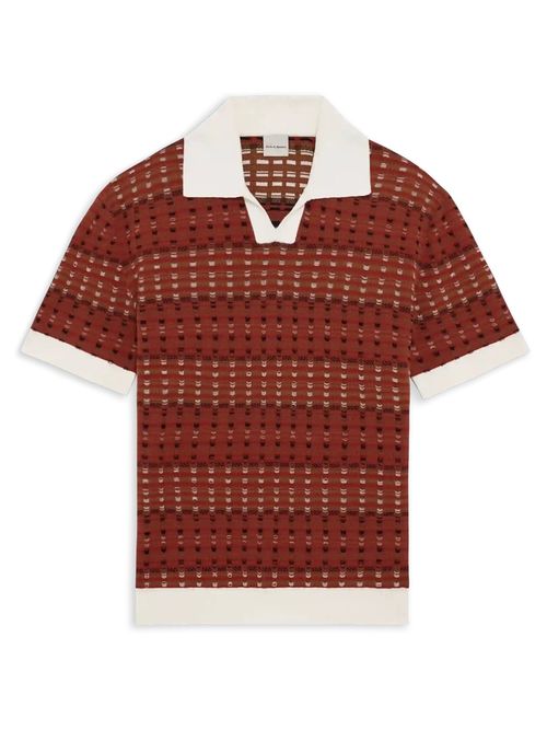 Relaxed Fit Coogie-Knit Open-Collar Short-Sleeve Polo