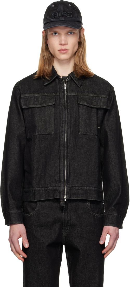 Black Blouson Denim Jacket