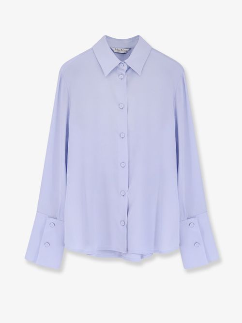 Stretch Silk Shirt — Blue