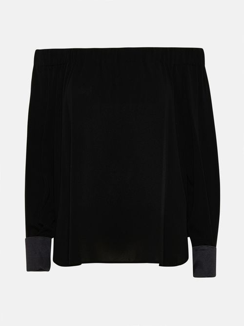 Black Silk Pattino Shirt