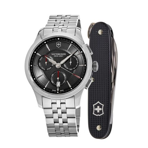 Alliance Chronograph Black Dial Steel Men's Watch 241745.1