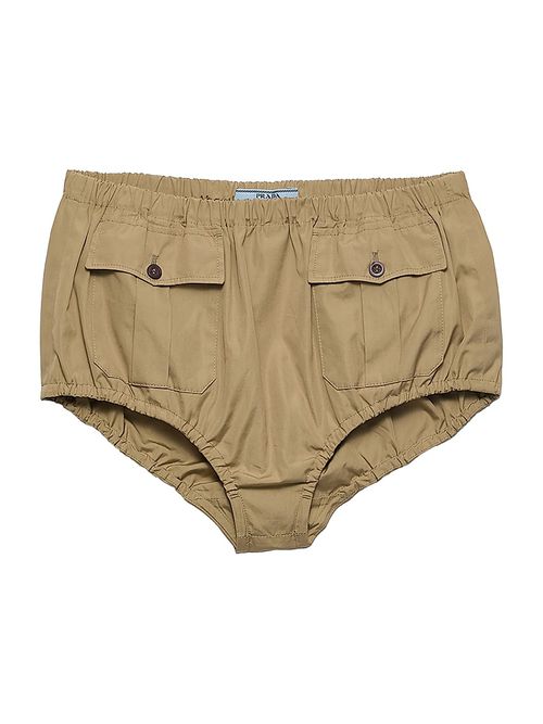 Women's Poplin Shorts - Beige Khaki
