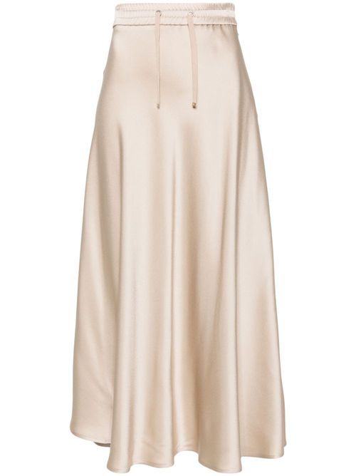 Satin midi skirt - Neutrals