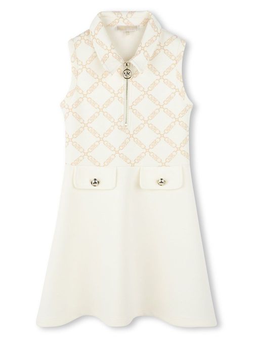 Logo-print dress - White