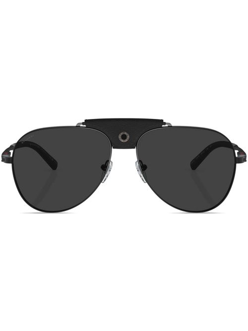 Pilot-frame tinted-lenses sunglasses - Black