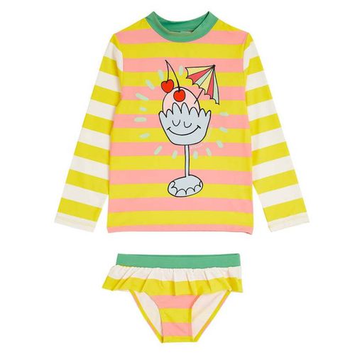 Striped Summer Cocktail 2-Piece Swimsuit