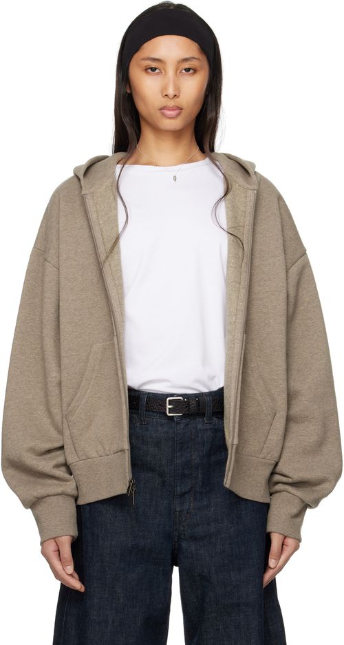 Fear of God ESSENTIALS Gray Classic Full Zip-Up Hoodie