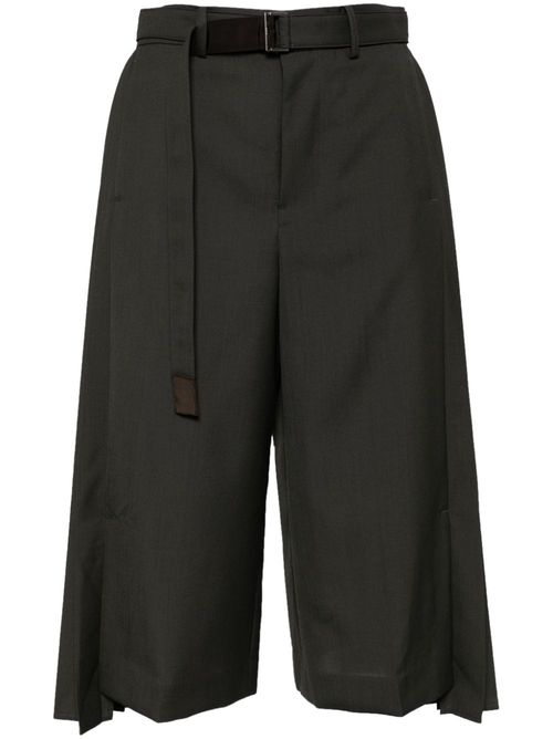 Pleated tailored trousers - Green