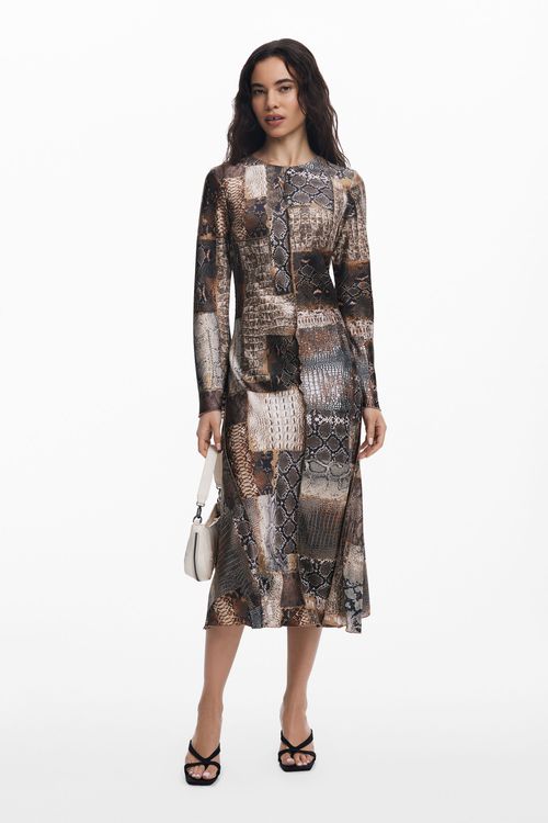 Flowy animal print dress