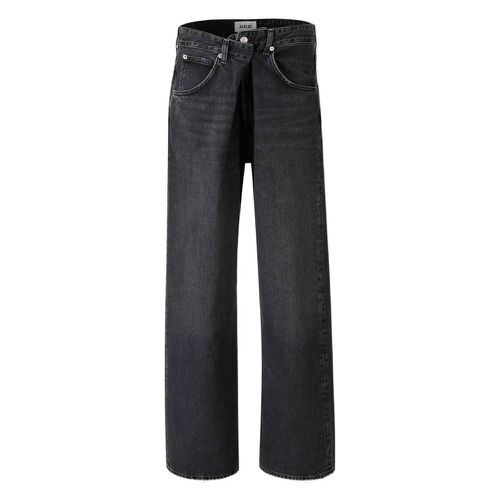 Buttoned Straight-leg Jeans