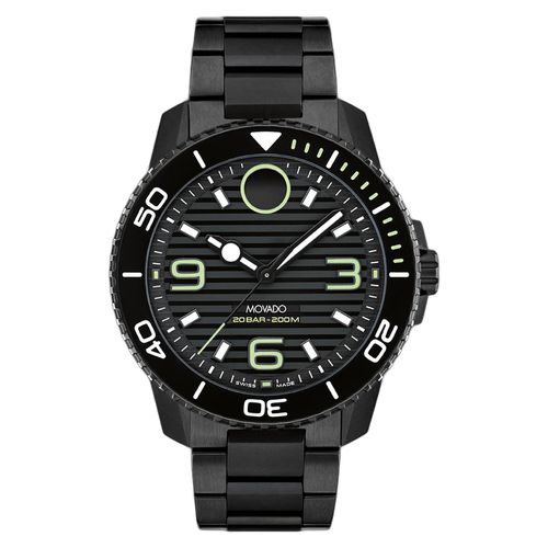 Men's Bold Black Dial Watch