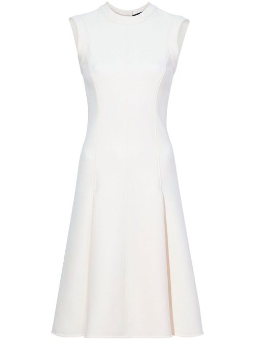 Kara pleat-detail dress - White