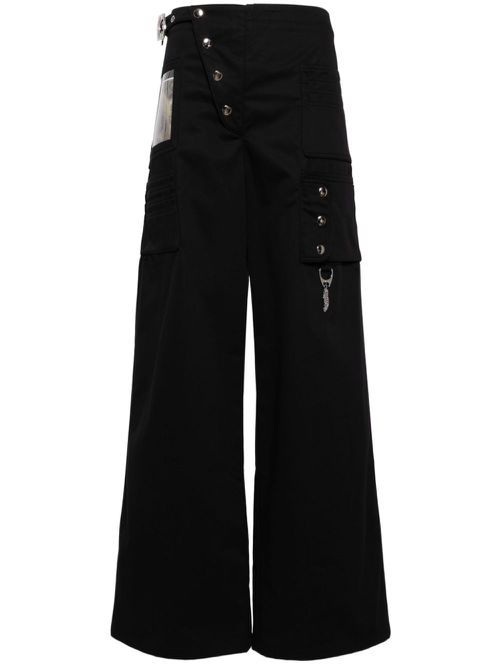 High-waisted wide-leg trousers - Black