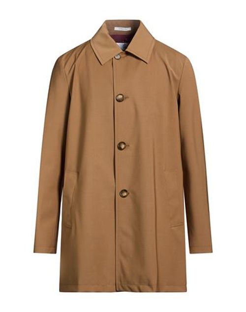 Man Overcoat & Trench Coat Camel Size 42 Polyester, Wool, Polyurethane, Elastane