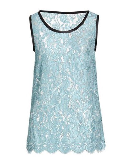 Woman Top Light blue Size 6 Cotton, Nylon, Viscose, Silk