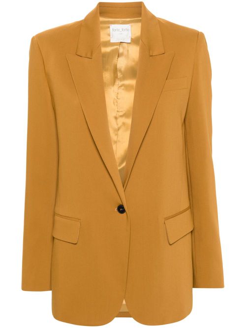 Single-breasted notched-lapel blazer - Yellow