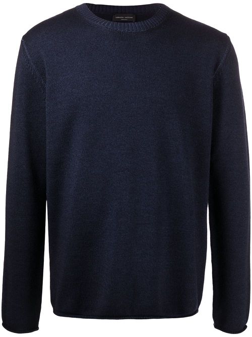 Round neck jumper - Blue
