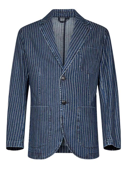 Striped blazer - Blue
