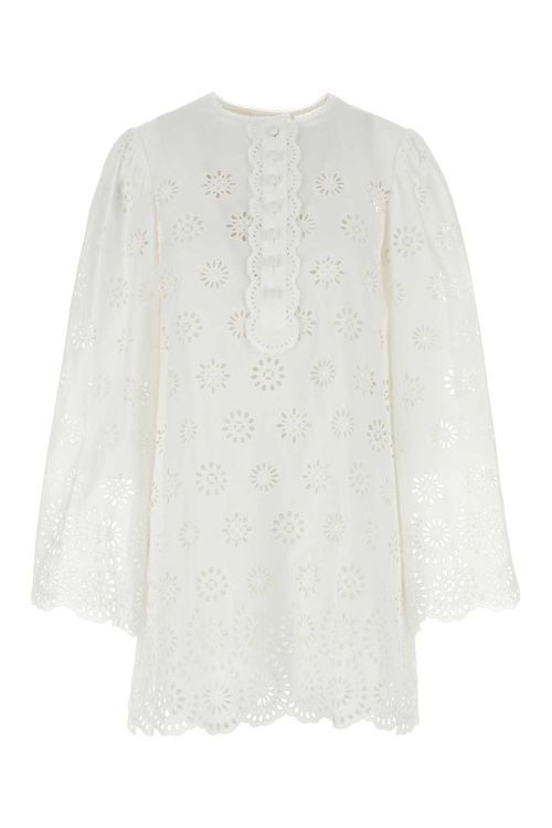 White Broderie Anglaise Mini Dress