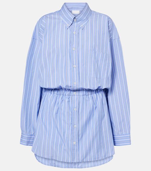 Striped cotton poplin jumpsuit