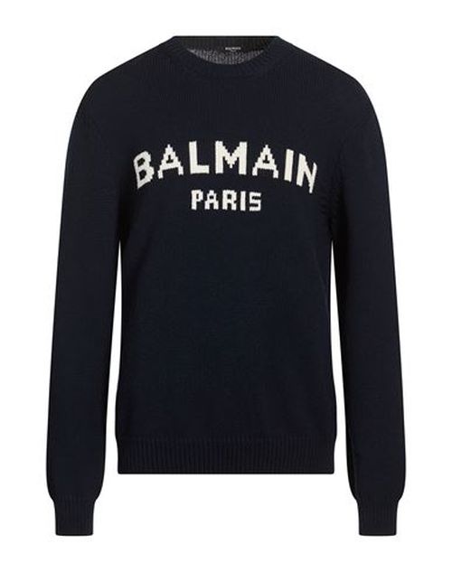 Man Sweater Navy Size L Mohair wool, Polyamide