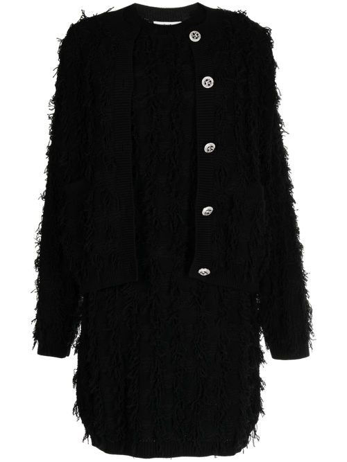Cotton button-up cardigan - Black