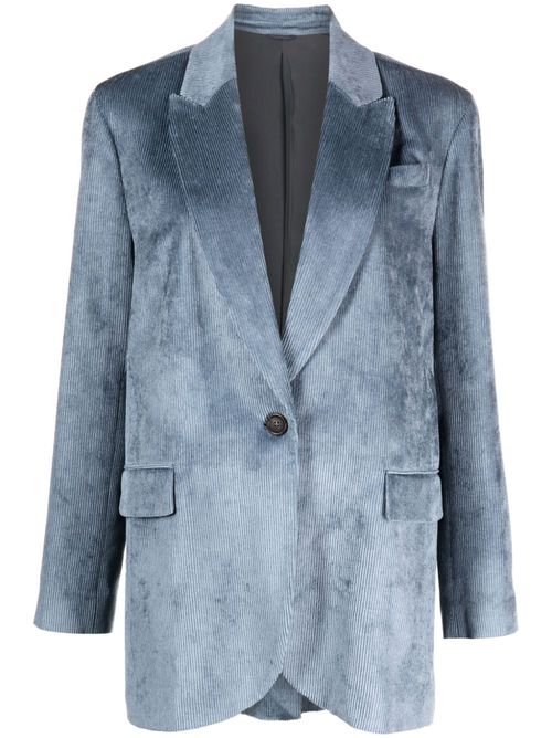 Single-breasted button-fastening blazer - Blue