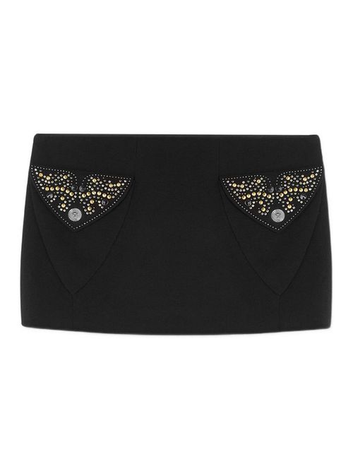 Miniskirt With Decorated Pockets