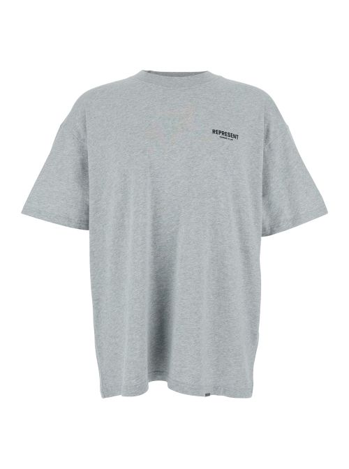 Logo-Printed Cotton T-Shirt — Gray