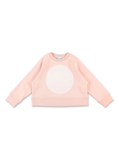 Logo-print fleece sweatshirt - Pink