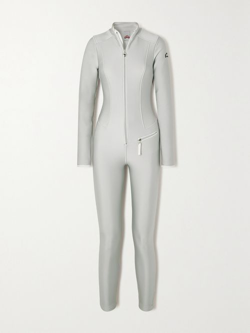 Racer Glam Metallic Ski Suit - Silver