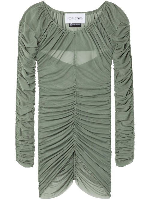 X Ester Manas ruched-detailed top - Green