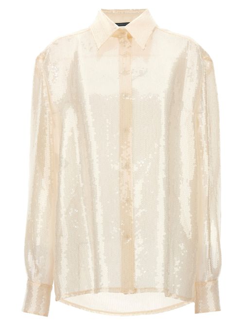-Sequin Shirt Camicie Bianco-Donna