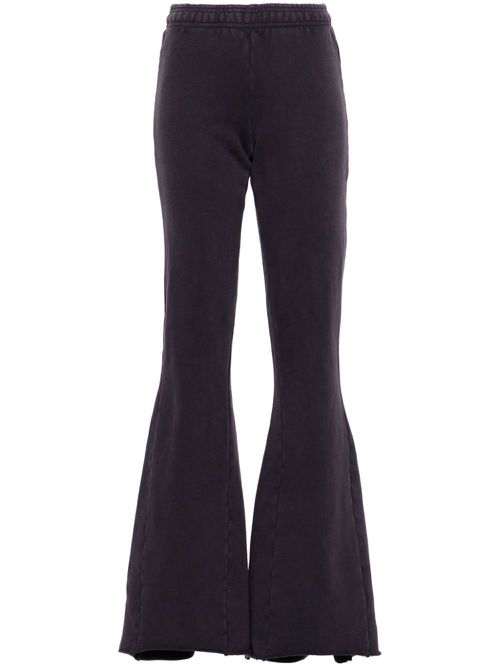 Flared cotton track pants - Blue