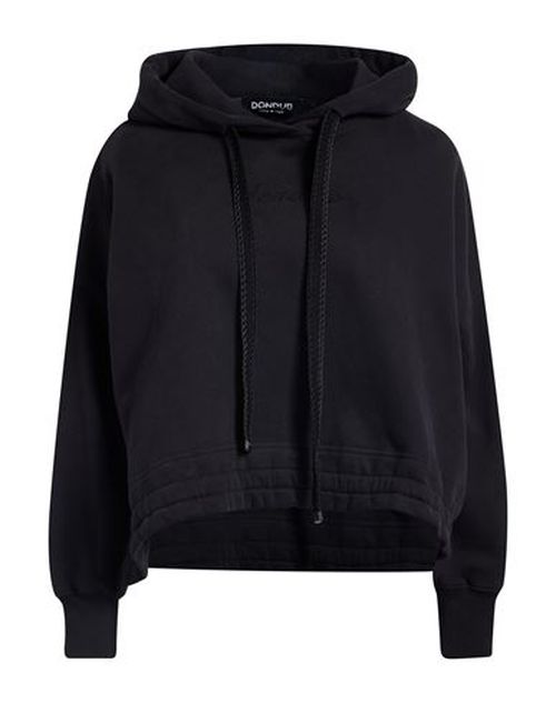 Woman Sweatshirt Black Size L Cotton, Elastane