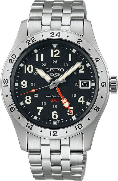 5 Sports GMT Automatic Black Dial Mens Watch SSK023K1
