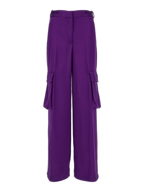 Satin cargo pants