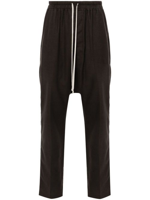 Drawstring-waistband track pants - Brown