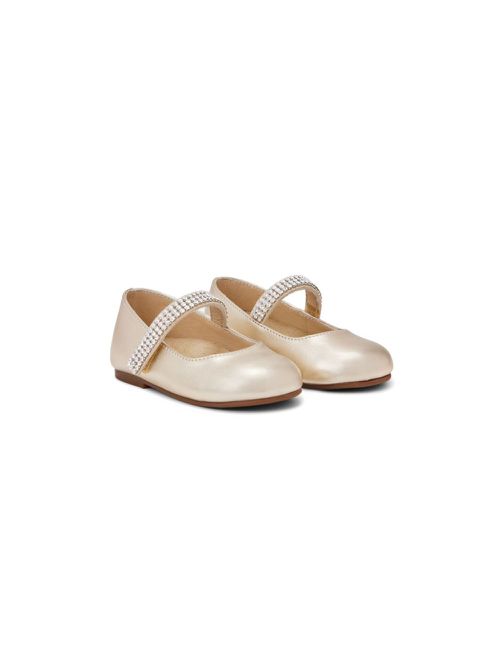 Crystal-embellished ballerina shoes - Neutrals