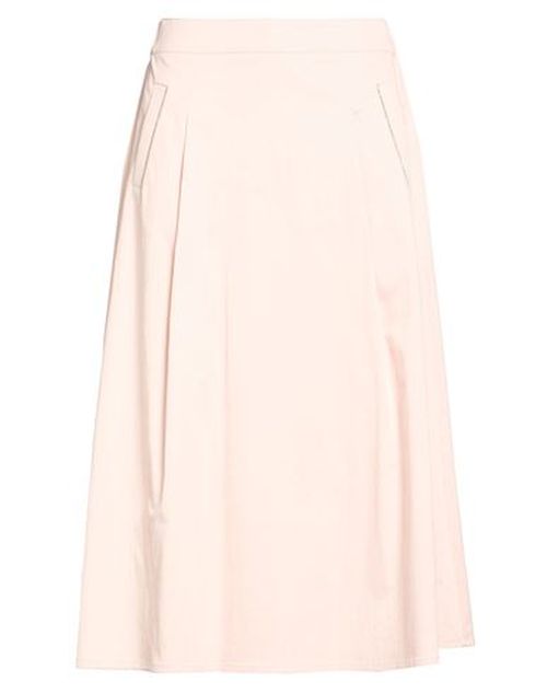 Woman Midi skirt Blush Size 10 Cotton, Elastane