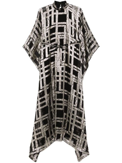 Checked maxi dress - Black