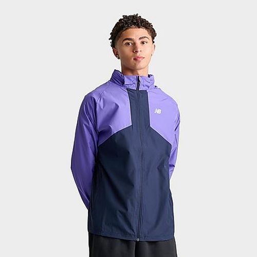 Men's Athletics Woven Full-Zip Jacket in Navy/Purple