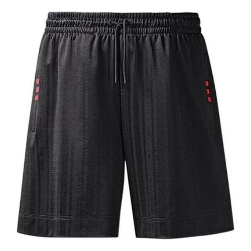 Men's originals x Alexander Wang Crossover Solid Color Lacing Athleisure Casual Sports Shorts Black