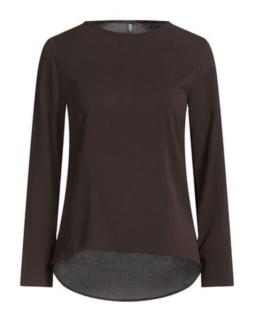 Woman Top Dark green Size 2 Silk, Elastane
