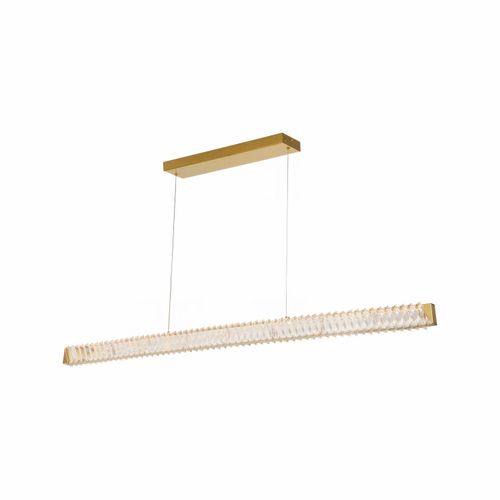 Satin Gold LED Pendant from the Golden Ratio Collection